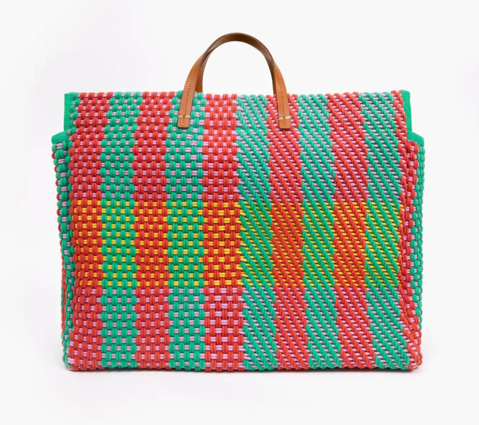 Summer Plaid Simple Tote