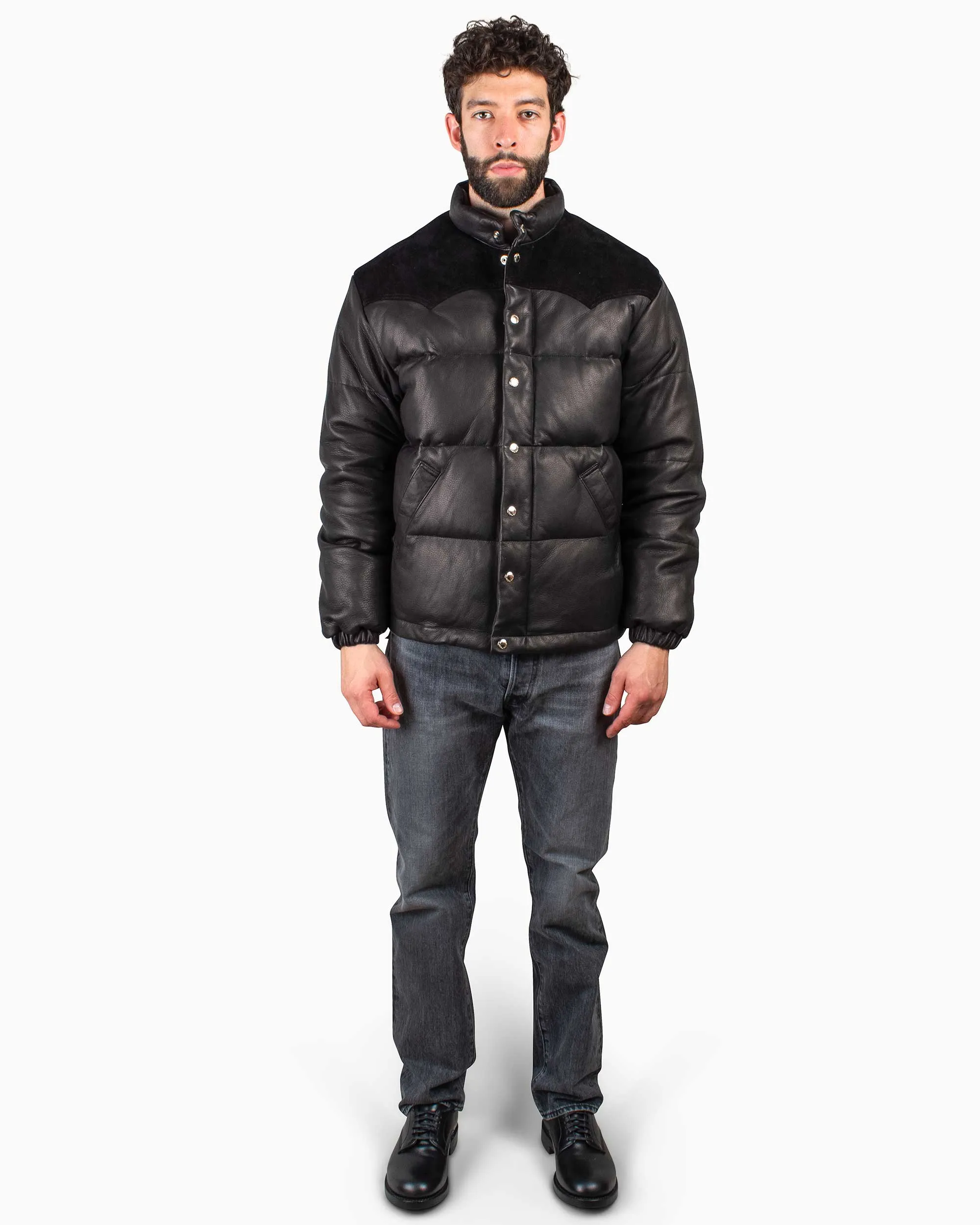 The Real McCoy's MJ20119 Deerskin Down Jacket (Black)