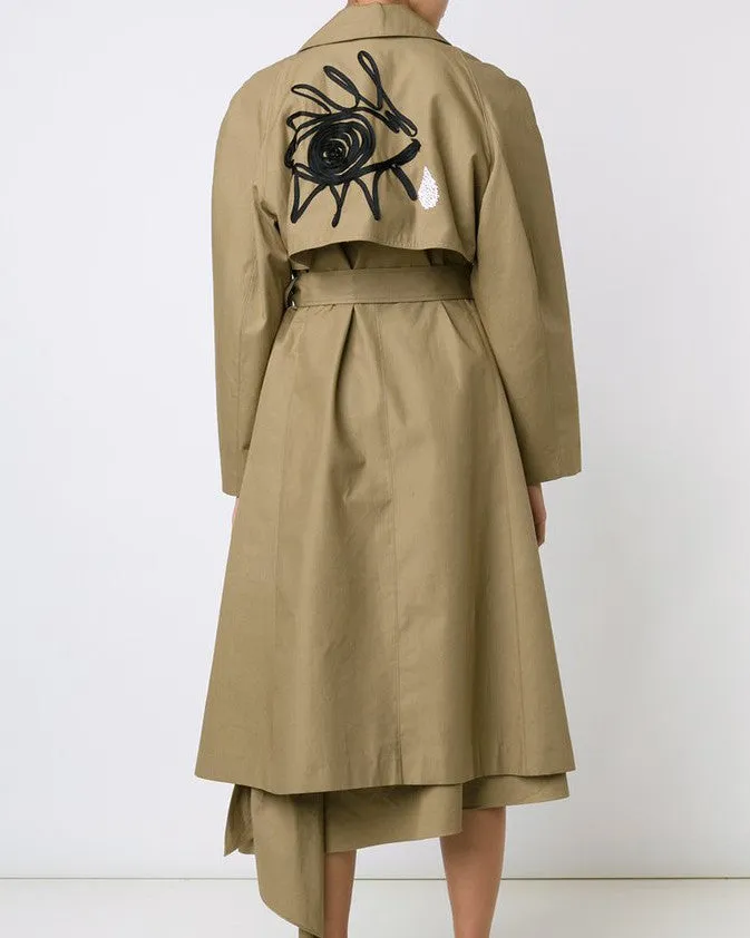 TOME Embroidered Tailored Trench Coat - FINAL SALE