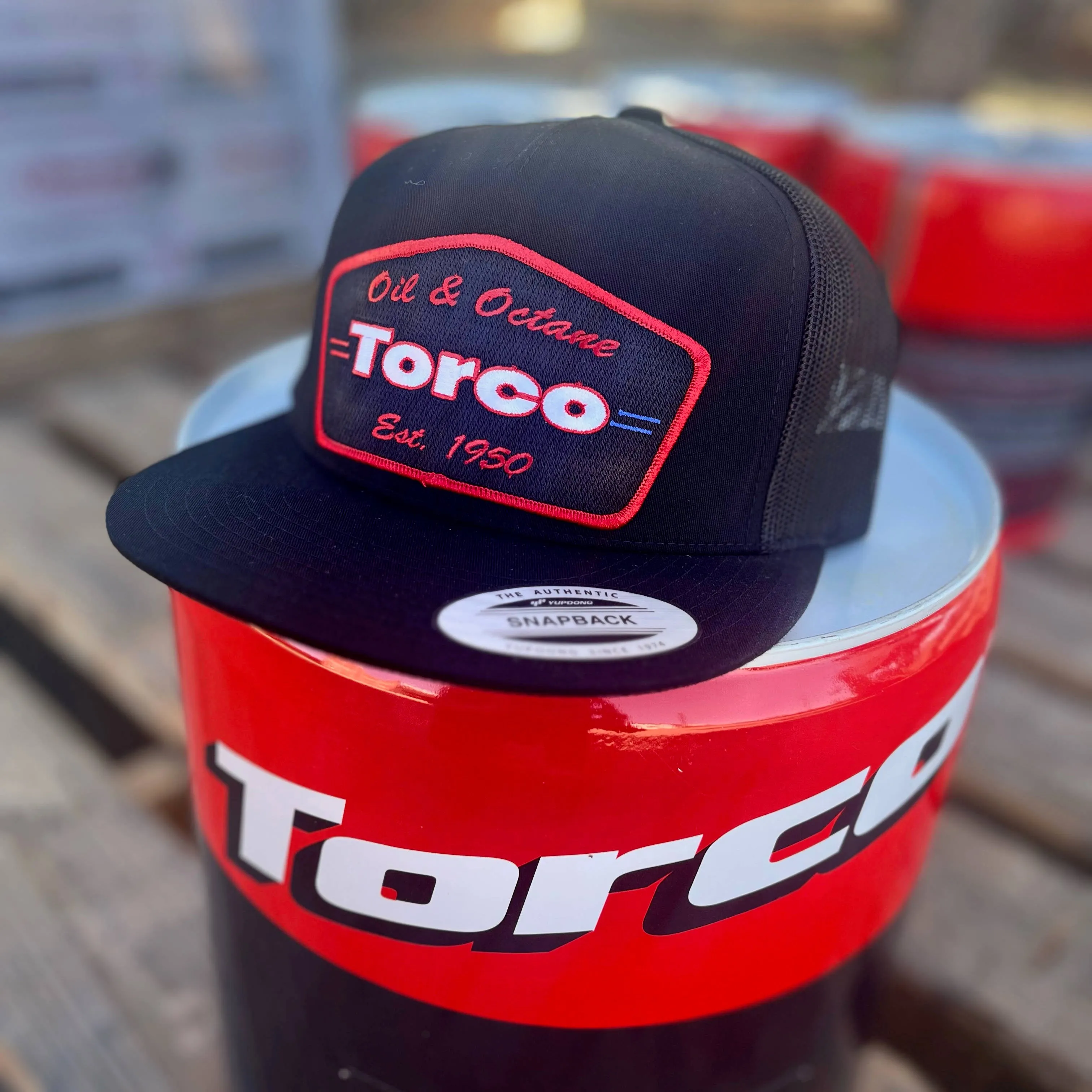 Torco Oil and Octane Snapback hat - Flat Visor