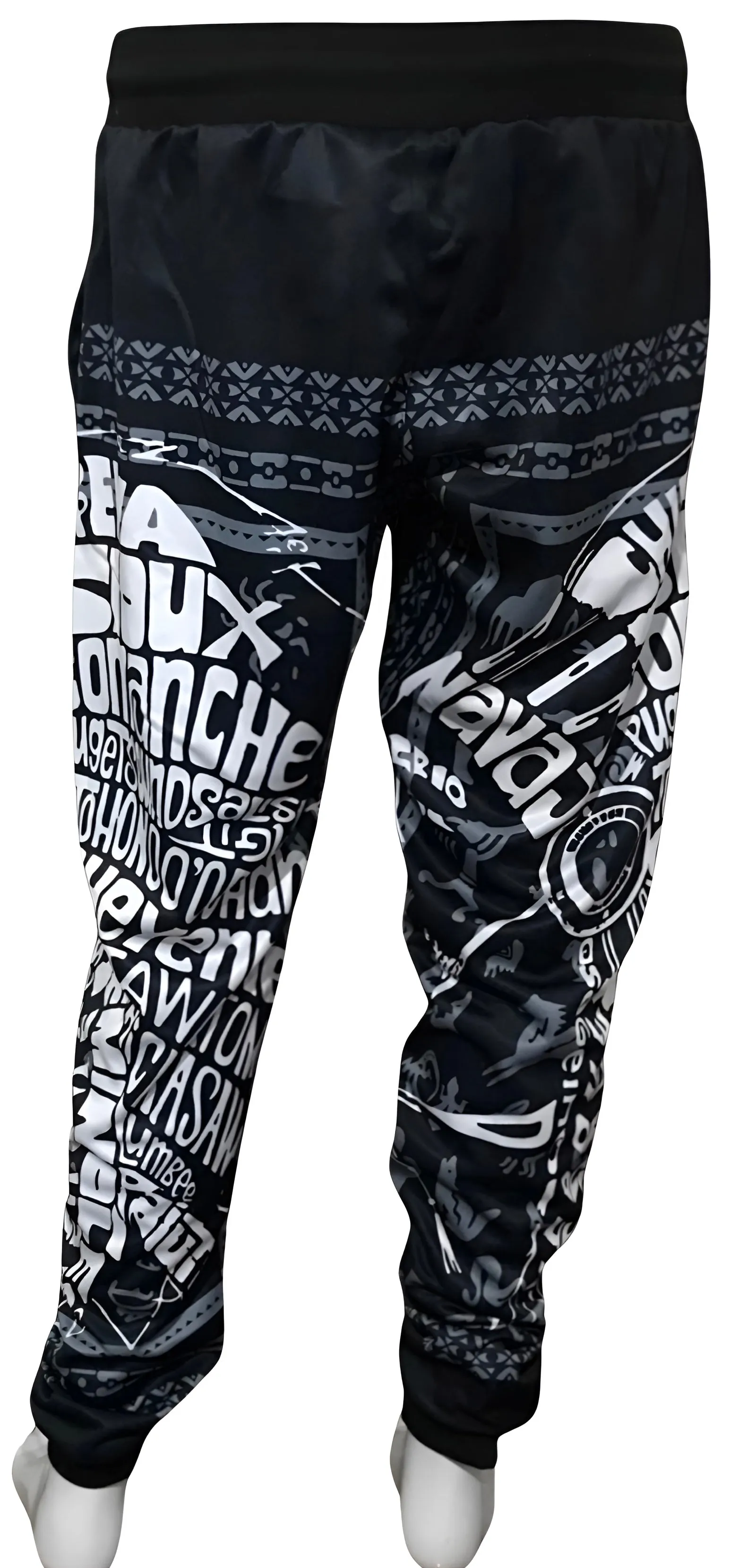 ^TRIBE VIBES^ (BLACK-WHITE-GREY) JOGGER SWEATPANTS