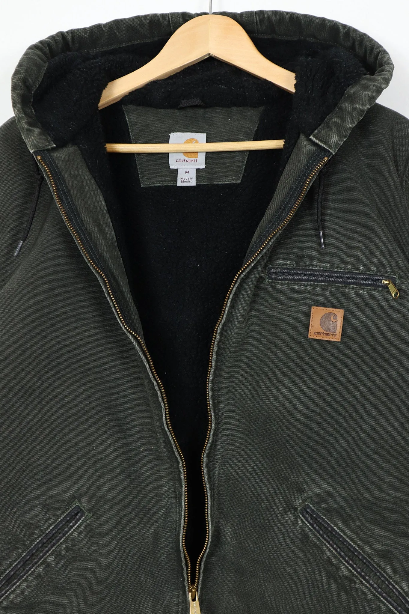 Vintage Carhartt Sherpa Lined Hooded Jacket