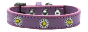 White Daisy Fun Widget Collar for Dogs and Cats