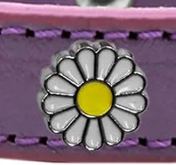 White Daisy Fun Widget Collar for Dogs and Cats