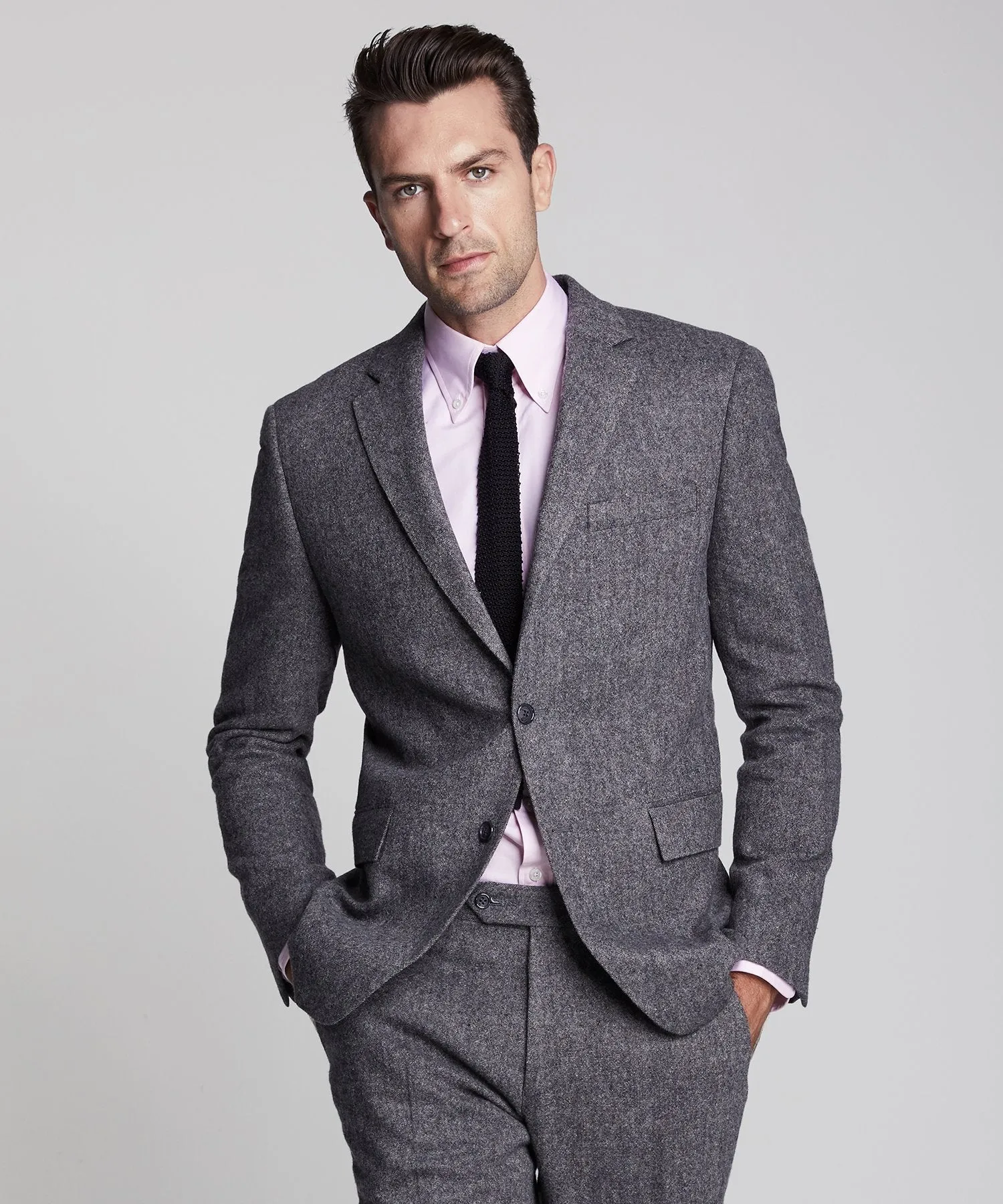 Wool Donegal Sutton Suit Jacket in Grey