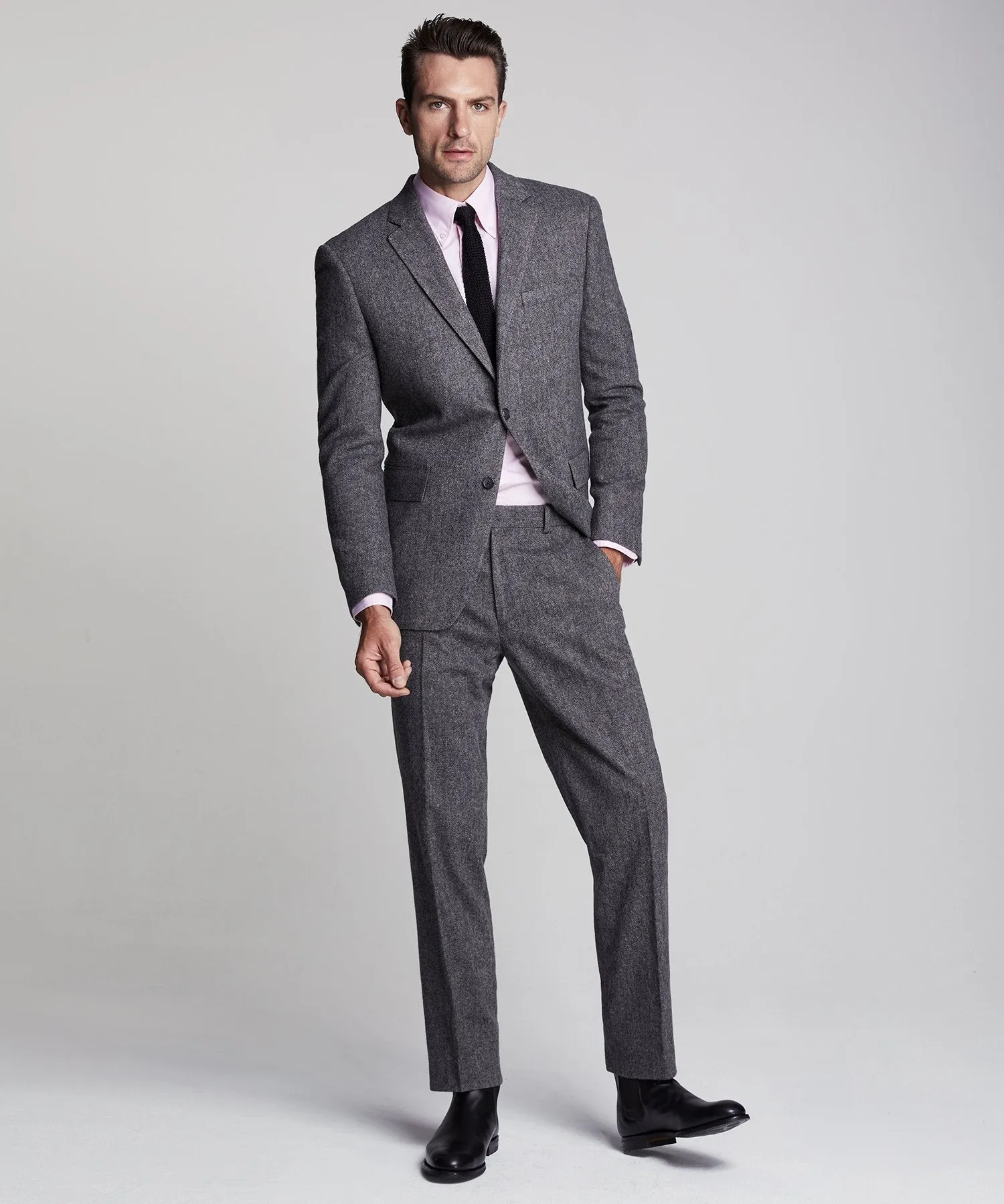 Wool Donegal Sutton Suit Jacket in Grey