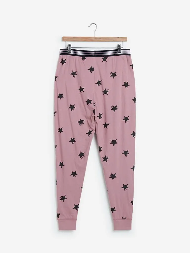 Wunderlove Light Pink Superstar Joggers