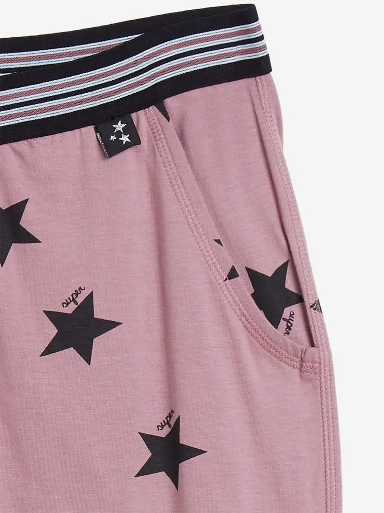 Wunderlove Light Pink Superstar Joggers