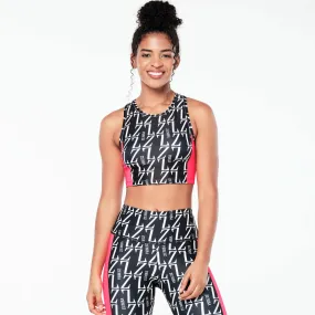 Zumba® Prep High Neck Crop Tank - Pink Happy